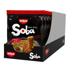 NISSIN Soba Wok Style Chilli Flavoured Instant Noodles, 111 g (9-Pack)