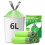 JelKen 120 Biodegradable Bin Liners 6l w/ Drawstring Tie Handle, Food 1