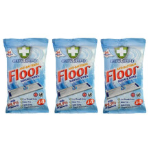 3 x Green Shield Antibacterial Floor Surface Wipes – Extra Large Cleaning Wipes (72 Wipes Total) Multipurpose Floor Cleaning Wipes