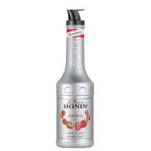 MONIN Strawberry Fruit Mix Puree 1L for Cocktails, Smoothies and Mocktails. Vegan-Friendly, Allergen-Free, 100% Natural Flavours and Colourings. 2-in
