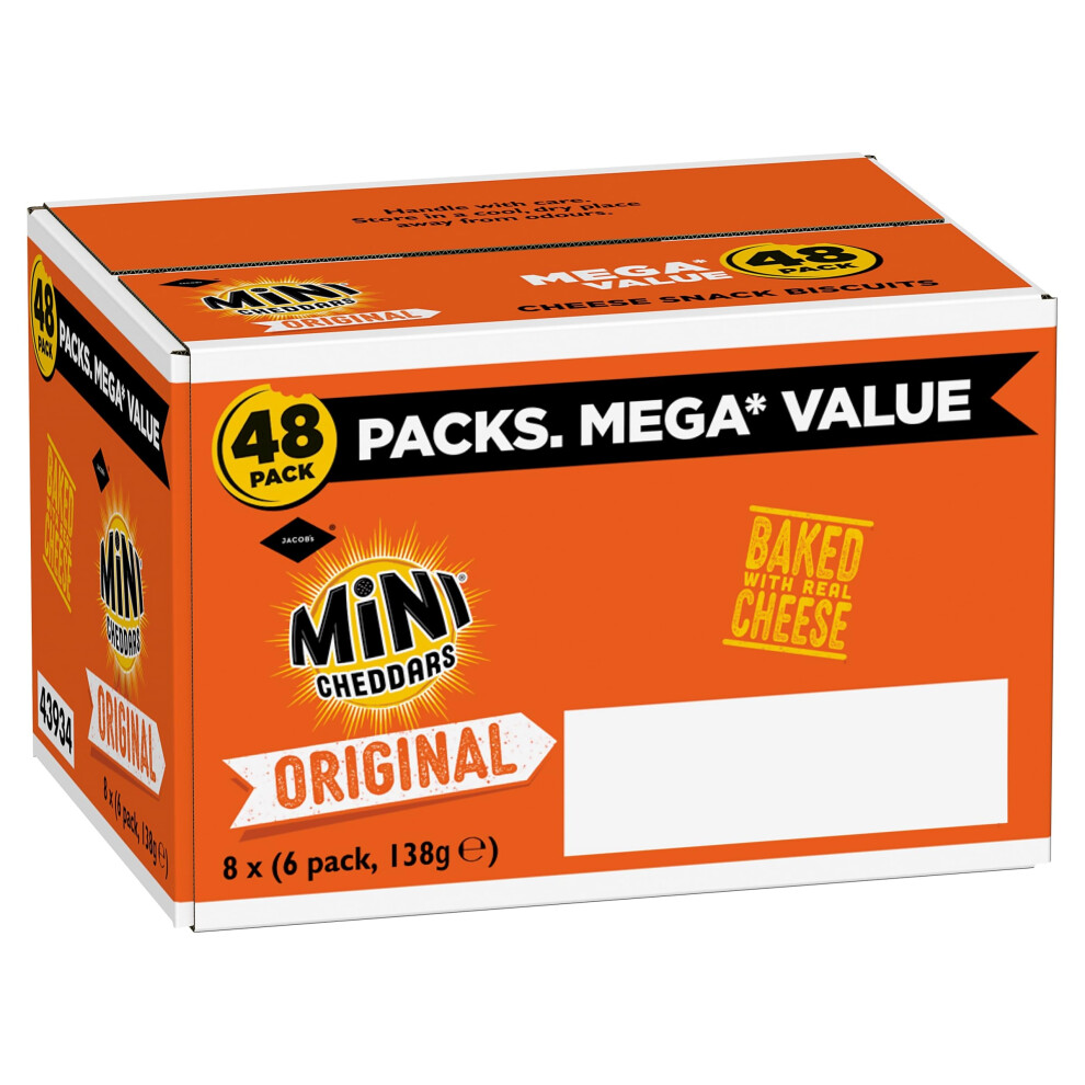 Jacob's Mini Cheddars Original 6 X 23 G (Pack Of 8)