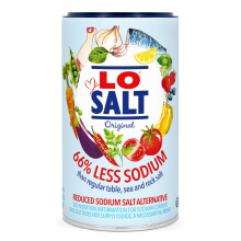 LOSALT – Reduced Sodium Salt | Original (non-iodised) | Great Tasting Salt Alternative/Substitute with 66% less sodium | 350g tub (pack of 1)