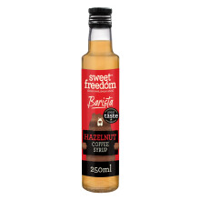 Sweet Freedom Barista Hazelnut Syrup 250 ml Bottle – Refined Sugar Free, Vegan Dizzle for Coffee and Hot Drinks (Pack of 1)