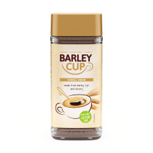 Barleycup Instant Grain Beverage 200g. Made from the finest cultivated roasted grains and chicory roots. Vegan. Free from caffeine and contains no ar