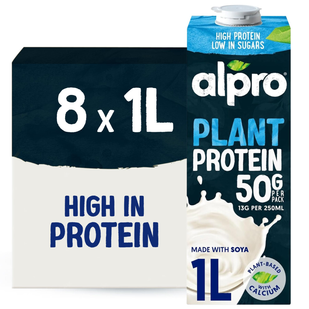 Alpro Soya Drink - High Protein - Plant-Based Long Life Dairy Free &