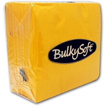 Paper Serviettes Soft Napkins 40x40cm 2PLY BulkySoft Solid Colours Choose Colours (Yellow, 100)
