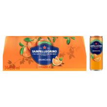 San Pellegrino Italian Sparkling Drinks Orange Canned Soft Drink 24x330ml