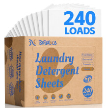 BellaLuce Laundry Detergent Sheets - 240 Loads Boys - Laundry Sheets for Dorm,College,Home,Hotel,Apartment,Camping,Cruise,Road Trip,Beach Vacation,Ba