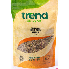 Trend Organic Hemp Seeds 1kg– A Rich Source of Plant Protein, Fibre, Healthy Fats, and Essential Nutrients – Perfect for Smoothies & Salads – Ce