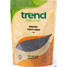 Trend Organic Poppy Seeds, 1kg - Nutrient-Rich Wonder for Culinary Creativity and Family Well-Being, Rich in Protein & Fibre, Certified Organic, Vega