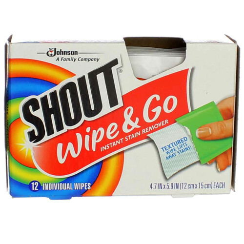 Shout Wipe & Go Instant Stain Remover - 12 CT 1