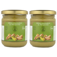 Veggy Duck - Sweet Pistachio Cream 400g (200g, Pack of 2) | With 45% Mediterranean Pistachios | Italian Artisan Food Gourmet | Suitable for Breakfast