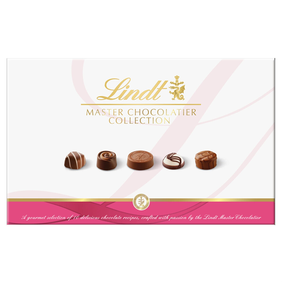 Lindt Master Chocolatier Collection – 184G Medium Gift Box – Chocolate Assortment – Elegant Pralines For Him & Her