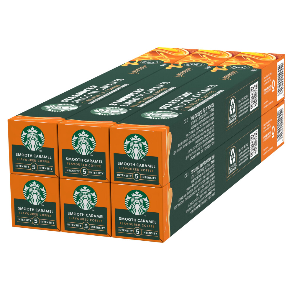 Starbucks Smooth Caramel Flavoured Coffee By Nespresso, Blonde Roast,