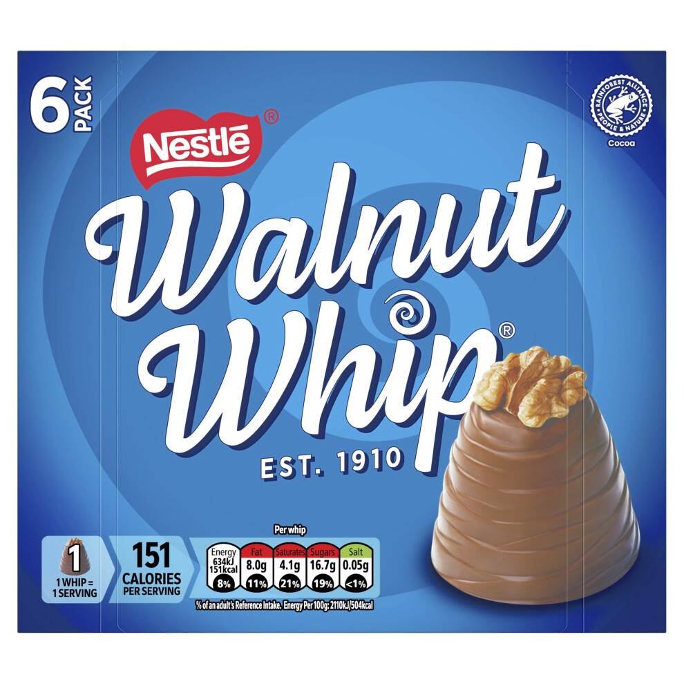 Nestle Nestlé Walnut Whip Chocolate Gift Box, 6 X 30G