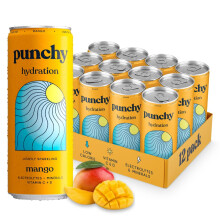 Punchy Drinks - Mango - Everyday Hydration, Lightly Sparkling,