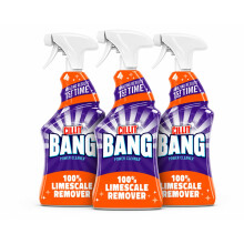 Cillit Bang 750ml Limescale Remover, 3 Pack, Fast Stain & Virus Eliminator, Disinfectant, Soap Scum & Rust Cleaner, Fresh Scent, Water & Dirt Repelle