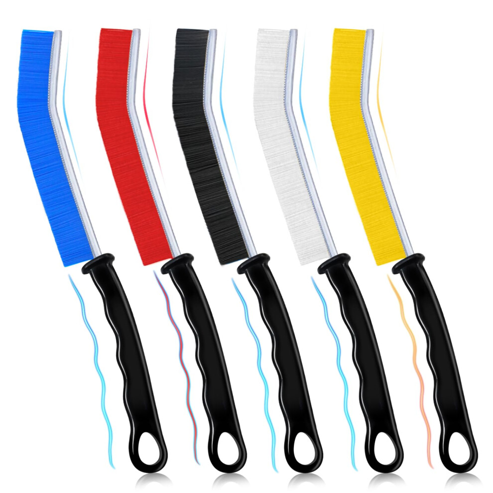 Hmfmdy Crevice Cleaning Brush, 5Pcs Hard Bristle Crevice Cleaning Brush Tool For Bathroom Tile Groove Gap Sink Tile Window Groove Narrow Corners In H