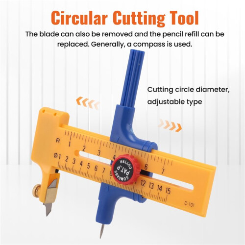 Compass Circle Cutter Circular Cutting Tool Adjustable Compass Circle Cutter Cortador Circular Circle Cutter 1