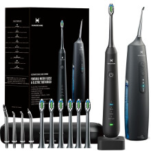 2-1 Oral Clean Kit- Water Dental flosser & Electric Toothbrush Combo- Brushing & Flossing- for Teeth Cleaning and Gum Health