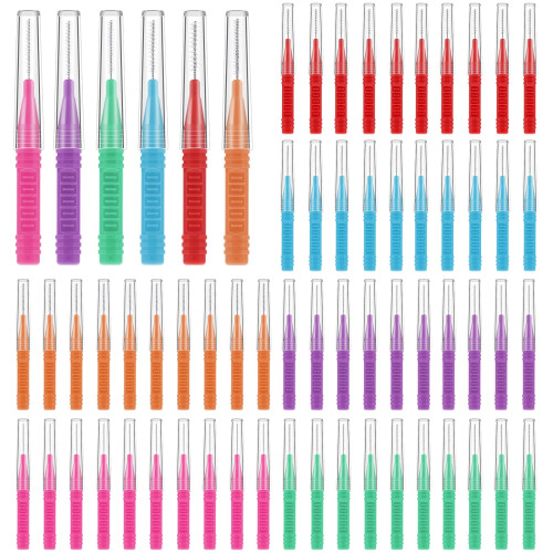 RAYITO 60 Pcs Interdental Brushes, 5 Sizes Soft Dental Brushes