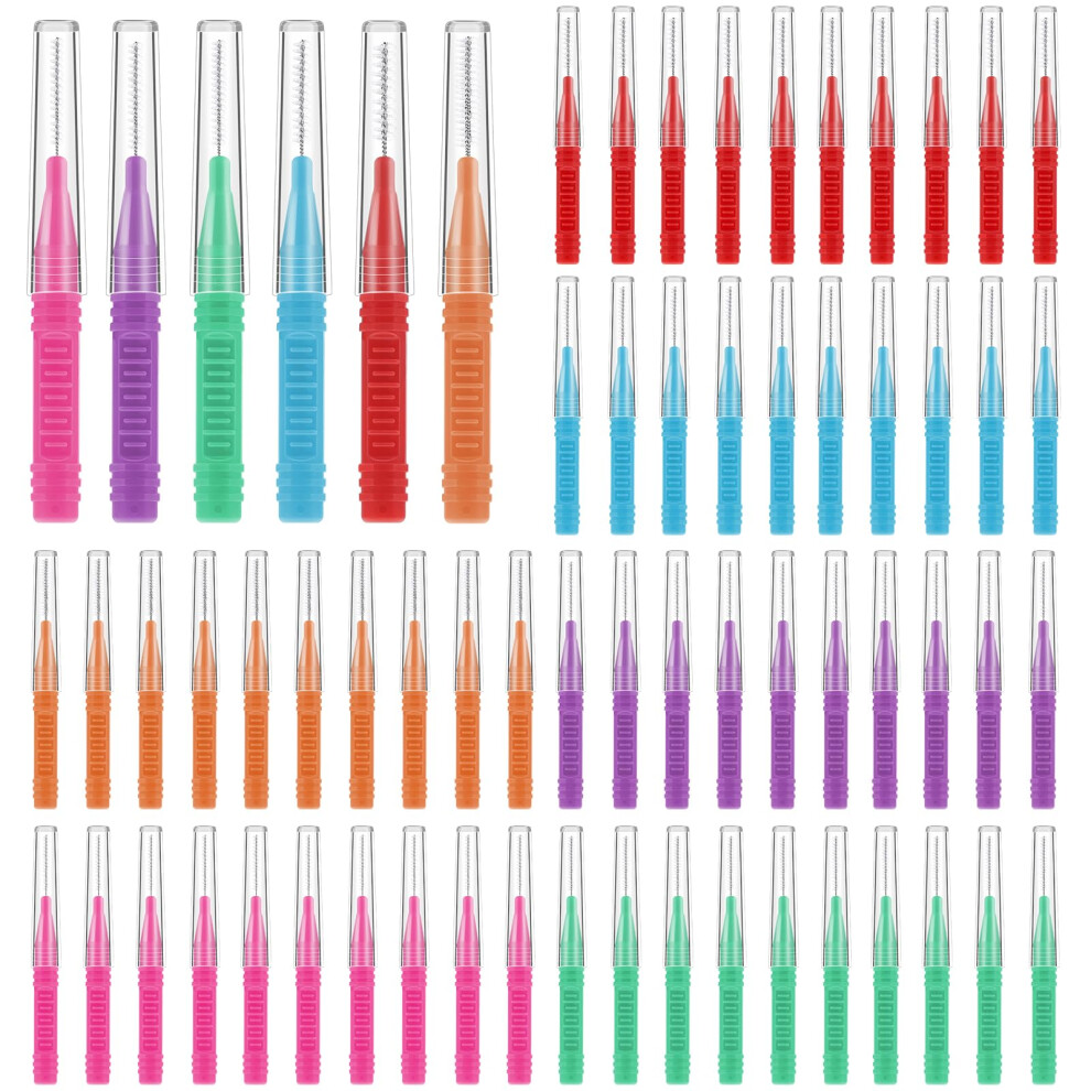 Rayito 60 Pcs Interdental Brushes, 5 Sizes Soft Dental Brushes
