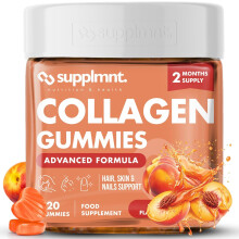 Supplmnt. Marine Collagen Gummies, Hydrolysed Collagen Peptides w/Biotin, Hyaluronic Acid & Vitamin C, Collagen Supplements for Women & Men, Collagen