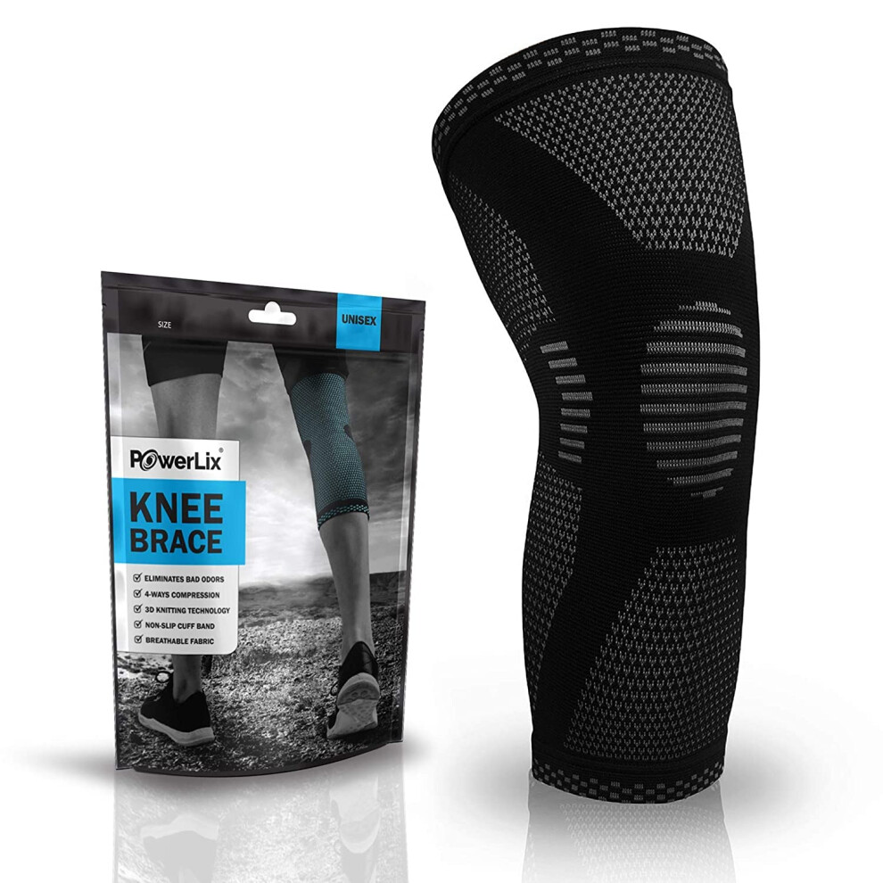 Powerlix Knee Support For Women/Men, Knee Brace Compression Sleeve Support For Arthritis, Joint Pain, Ligament Injury, Meniscus Tear, Acl, Mcl, Tendo 5007266641010
