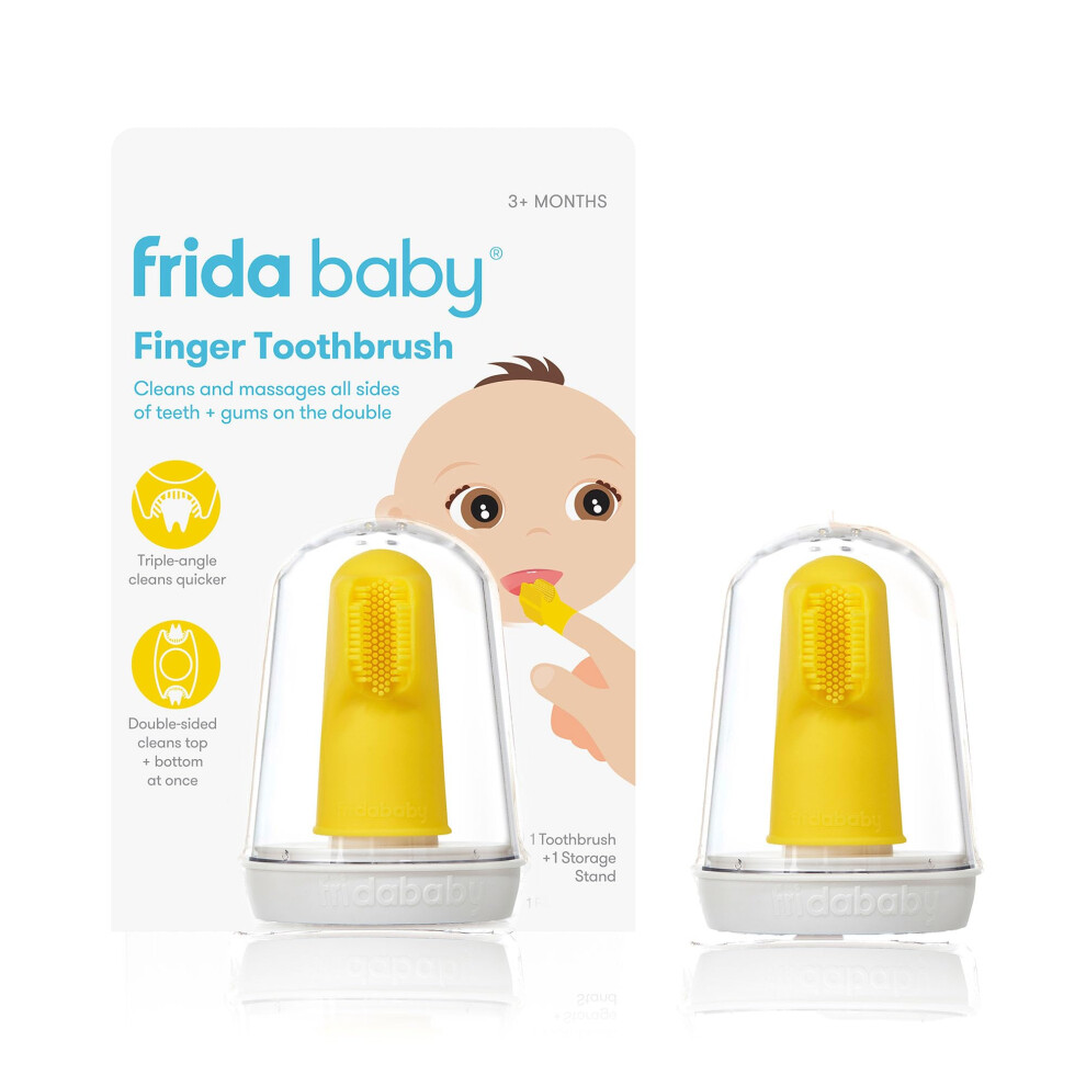 Baby's First Finger Toothbrush With Storage Case, 3 Months And Up, 1Pk Frida Baby
