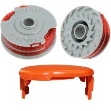 Strimmer Spool, 2Pcs Spool Line For Flymo Contour 500 Power Plus 500 & 500XT with Spool Cover