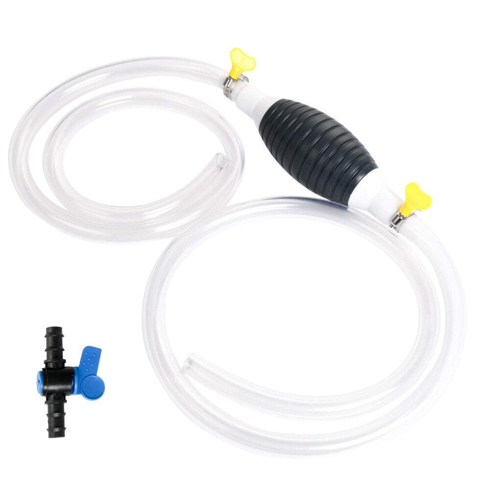 Flintronic Fuel Petrol Syphon Pump (Large Inner Dia:15mm), With 2M Hose, Water Liquid Transfer Pump, Manual Hand Siphon Pumps For Gas Gasoline Petrol 4218860041705