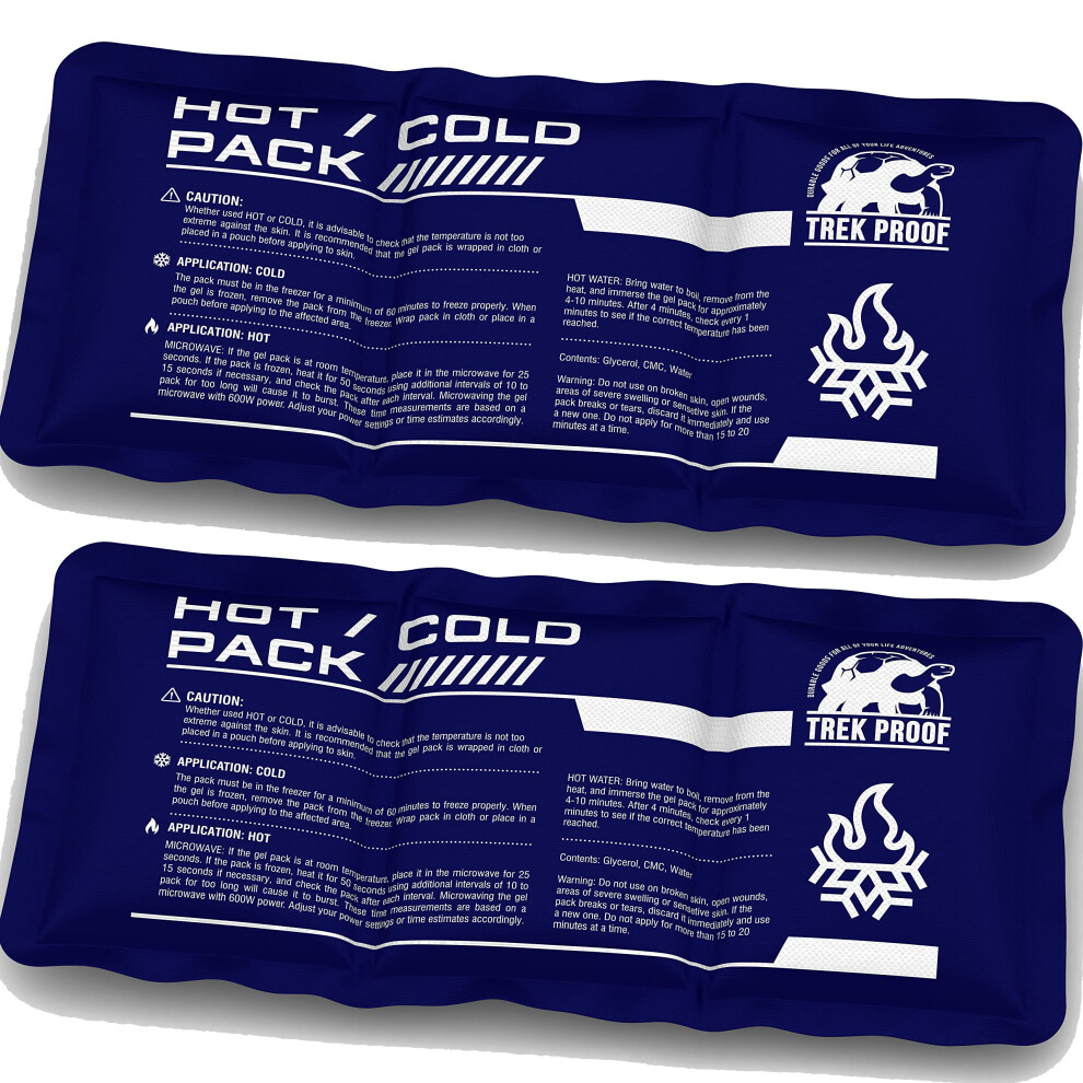 Trekproof Flexible Ice Pack For Pain Relief - Reusable Gel Pack For Knee, Shoulder, Ankle, Back, And More - Bendable For Customized Comfort