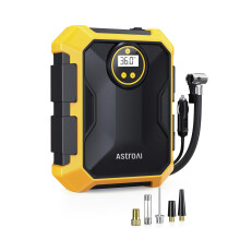 AstroAI Tyre Inflator 12V DC Portable Air Compressor, Car Accessories, Auto Tyre Pump 101PSI with LED Light, Digital Air Pump for Car Tyres Bicycles
