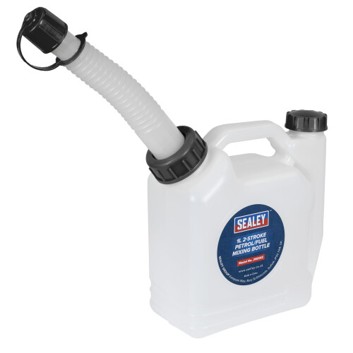 Sealey 1L 2-Stroke Fuel Mixing Bottle, White