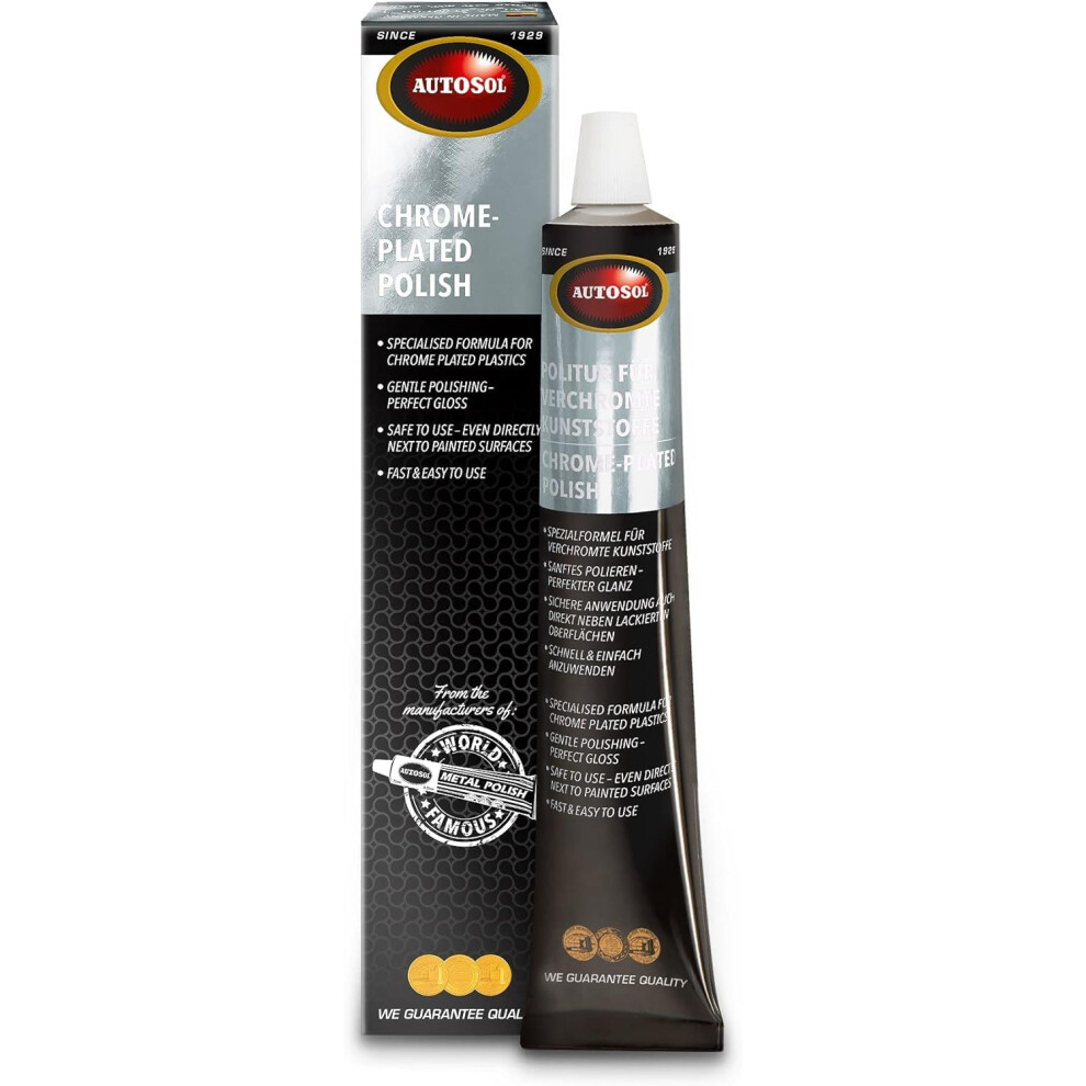 Autosol Chromed Plastic Cleaner, Paste Non-Abrasive Chrome Cleaner Plastic Polis 5005055887618