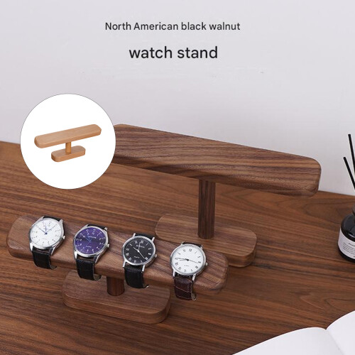 Support en bois rétro pour montres intelligentes et-Jaune B 2