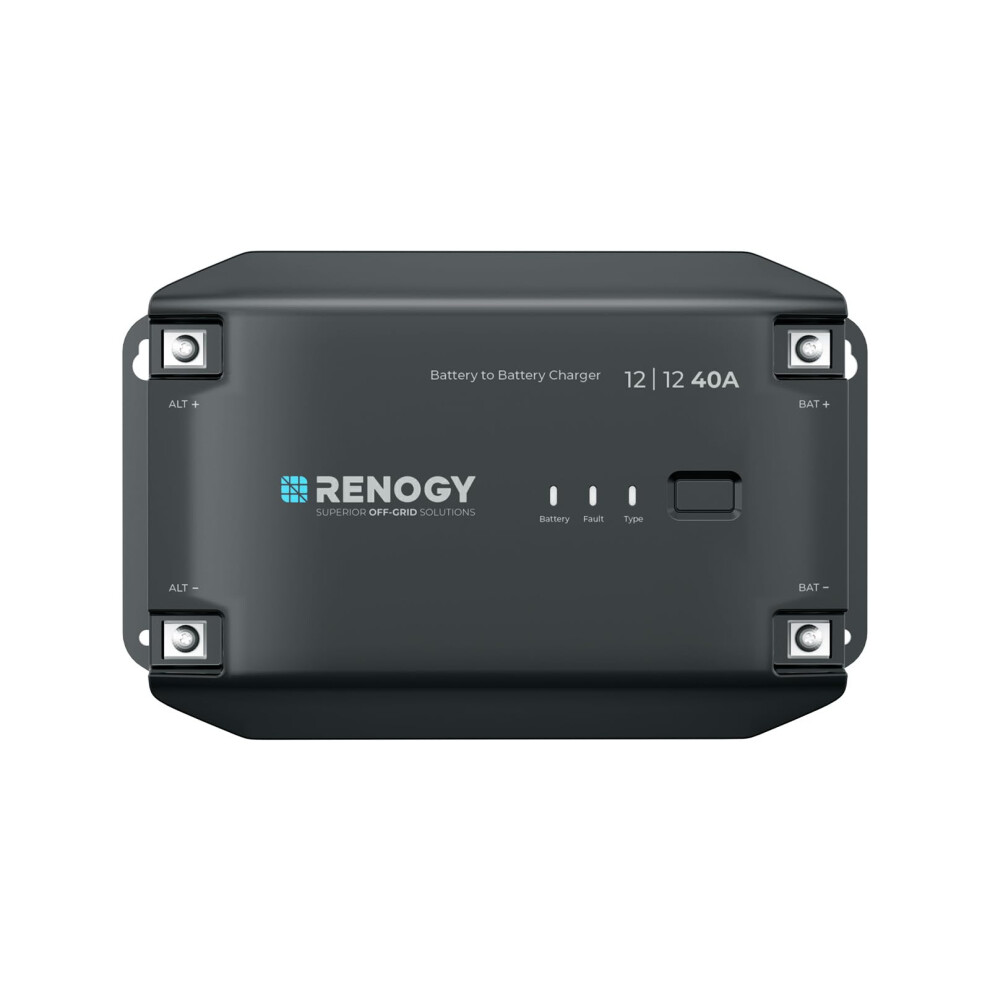 Renogy Dc To Dc Battery Charger 12V 40A, Intelligent Converter For Flooded, Gel, Agm, And Lithium Batteries, For Rvs, Truck, Motorhome, Commercial Ve 5002506785332