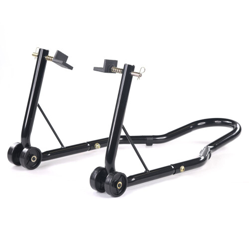 BikeTek Motorcycle Rear Track Paddock Stand Black