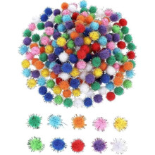 Pom-pomit - Ei määritelty - 200 kpl - Monivärinen - 15 mm - Polyesterikuitu