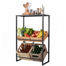 3-tier Metal Drink Crate Rack 3 Adjustable Angles for Beer Floor Bottle Crate Shelf