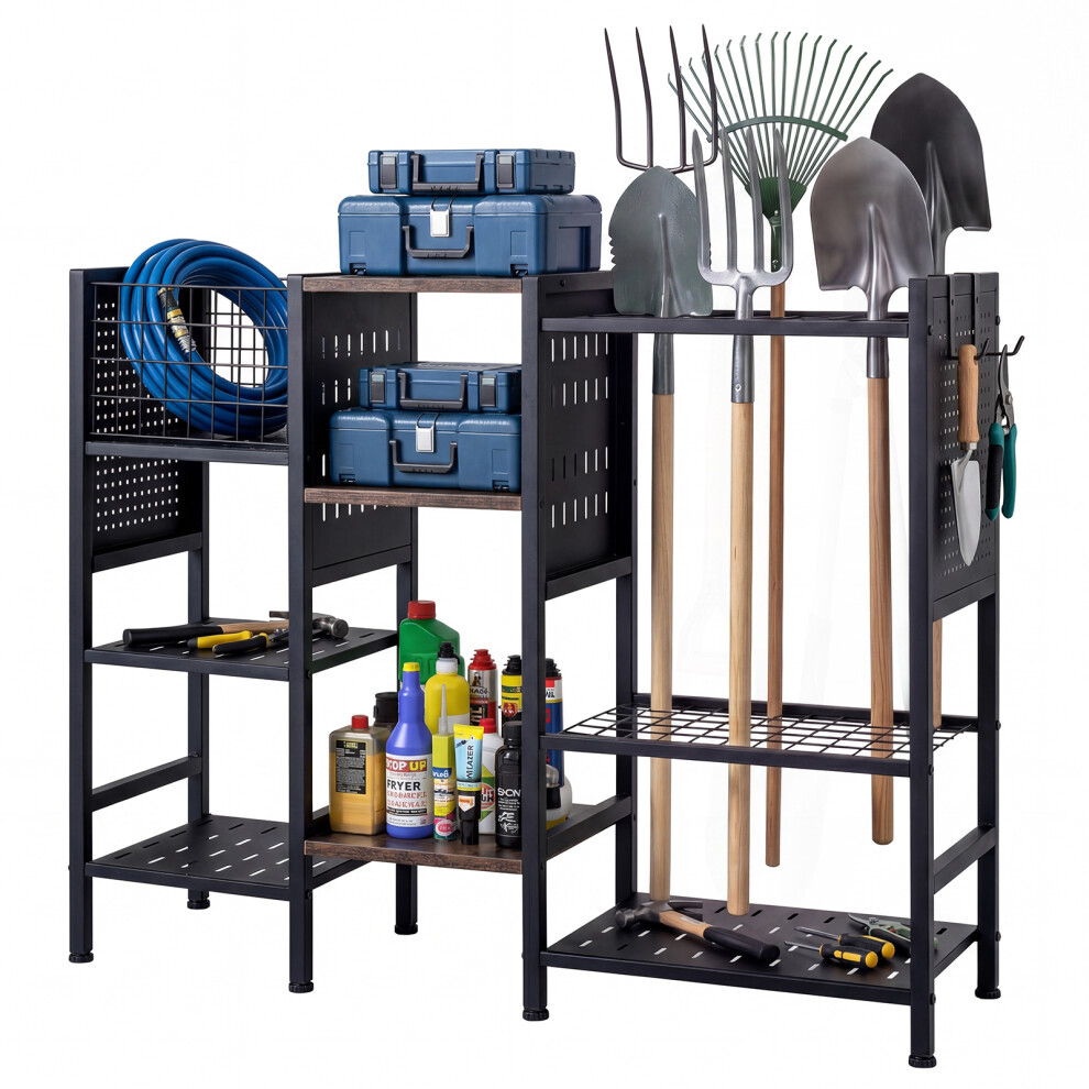 Costway 3-Tier Garden Tool Organiser Freestanding Storage Rack For Garage Shed