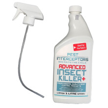 PEST INTERCEPTORS ADVANCED KILLER INSECT + | 3 active ingredients including an IGR! kills Bedbugs, Ants, Beetles, Mites, Cockroaches, Fleas, Flies, M