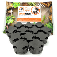 The Garden Gecko Invisible Pot feet for outdoor plant pots and flowers solid EPDM rubber pot risers | 24 PACK | STACK PACK EDITION