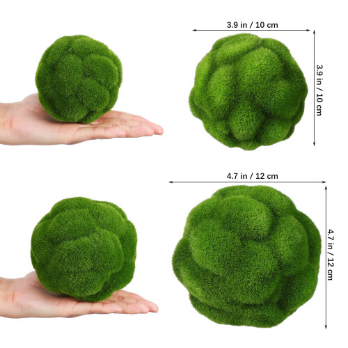 4Pièces Boules De Mousse Artificielle Vert Pour Maison Jardin 1