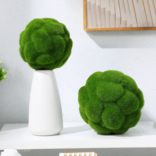4Pièces Boules De Mousse Artificielle Vert Pour Maison Jardin 2