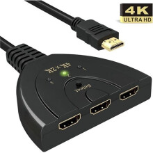HDMI-kytkin - SODIAL - 4K - 3 porttia - tukee 3D:tä