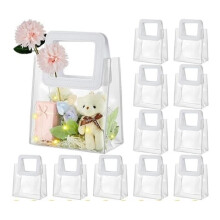 Lahjapussit - ZGEER - 18x10x20cm - 12 kpl - Läpinäkyvä - PVC