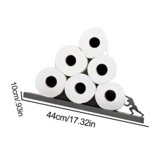 WC-paperiteline - SURENHAP - Kelluva hylly - Ruostumaton teräs - Puu - 44x10x10 cm