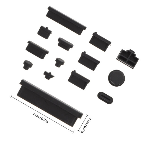 3Ensemble Cache Ports Silicone Noir Pour Laptop Protection Durable 1