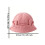 Sun Protection Hat Bear Ear Basin Hat with Straps-Pink 4